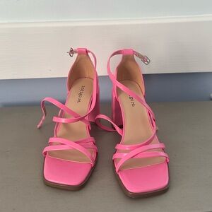 Indigo Road Pink Block Platform Heels